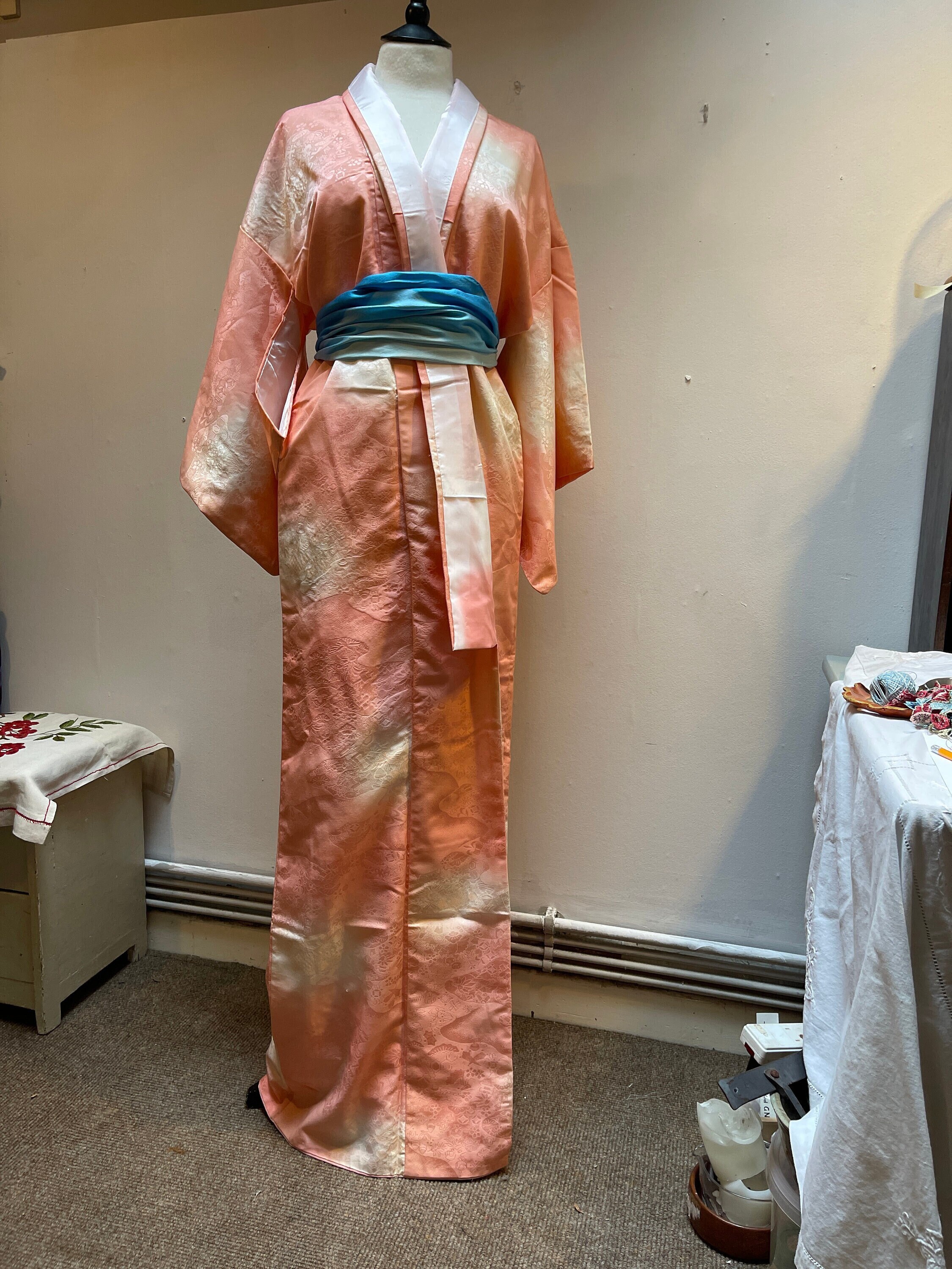 Pink and Turquoise Kimono