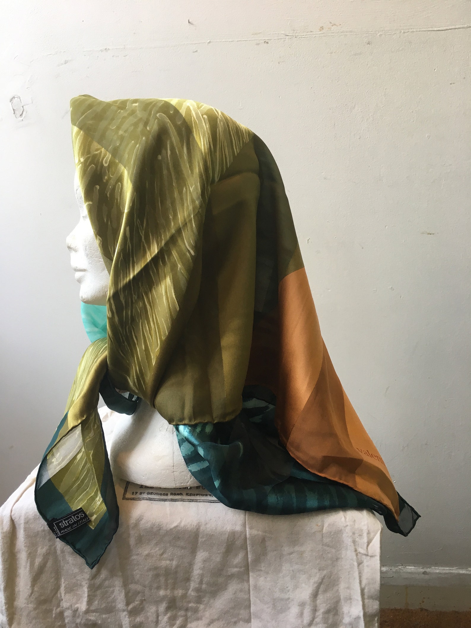 Foulard 100% Pure en Soie Vintage Femmes JOLE VENEZIANI (886) 84cm x 92cm