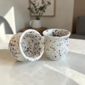 Handmade Speckled Ceramic Espresso Mug – Coffee Cup  - 3 Oz