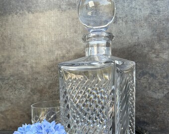 Mikasa Crystal Decanter Bainbridge, Barware Bar Decanter Man Cave, Heavy, Sparkling