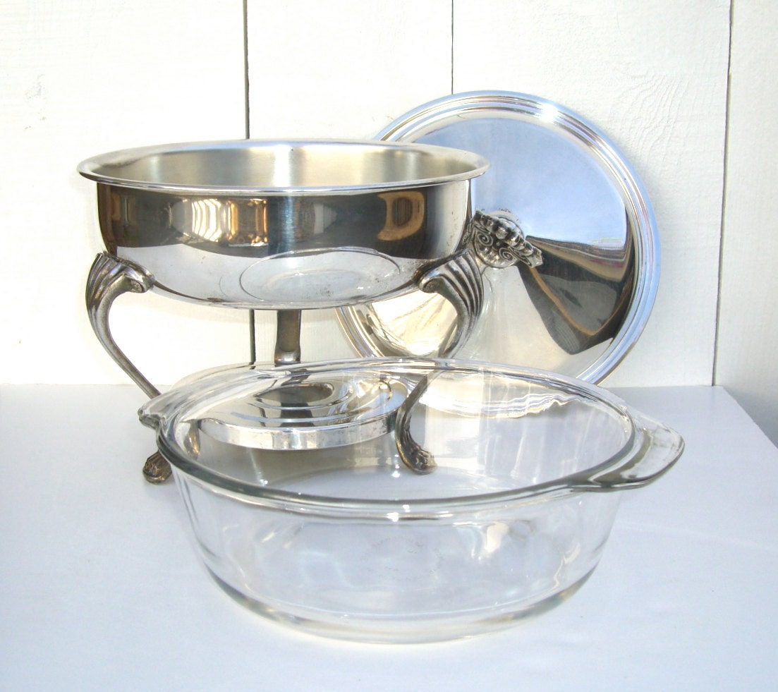 Silver Chafing Dish Vintage Rogers Silverplate w/ Liner Etsy