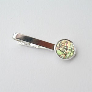 Custom dasspeld, kaart dasspeld, gepersonaliseerd herencadeau