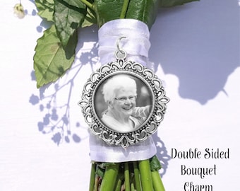 Memorial Charm, Bridal Bouquet Charm, Custom Photo Gift For Bride