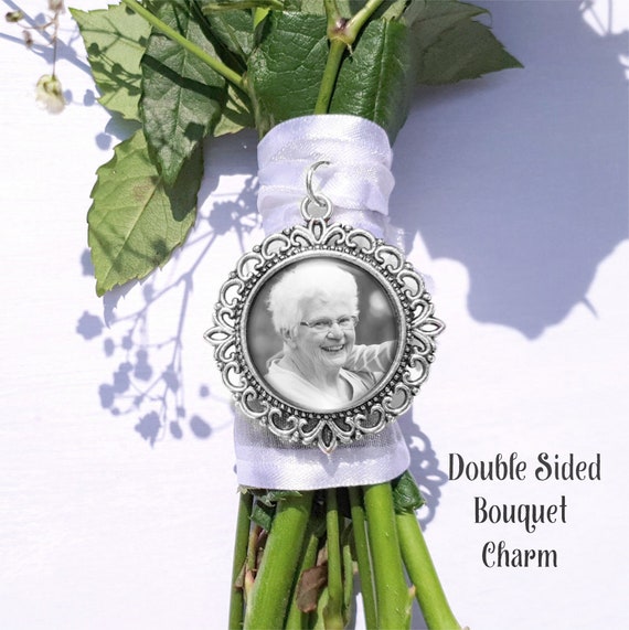 Memorial Charm, Bridal Bouquet Charm, Custom Photo Gift For Bride
