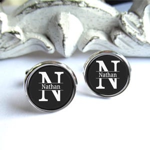 Boutons de manchette de mariage personnalisés, cadeau personnalisé pour garçons d&#39;honneur