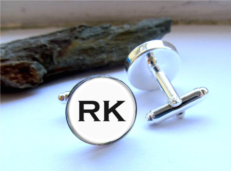 Mens Cufflinks Initial Cufflinks Custom Personalized Etsy
