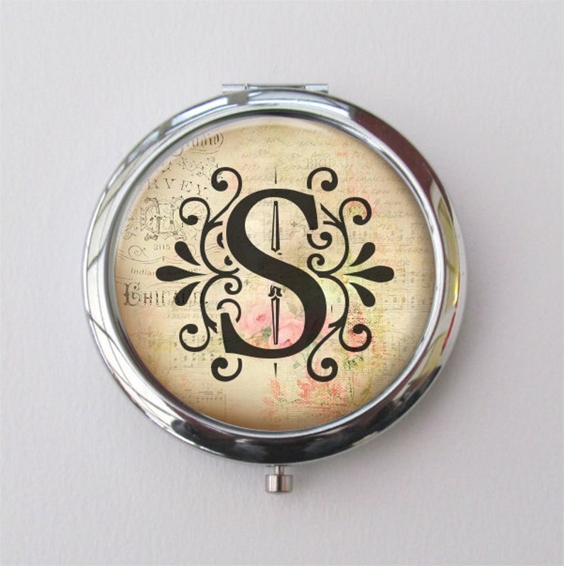 Compact Mirror Personalized Monogram Compact Purse Mirror Etsy
