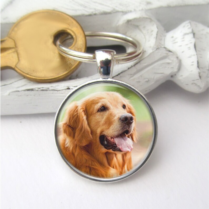 Pet Keychain Dog Keyring Your Pet's Photo Keyring Etsy