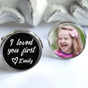 Father Of The Bride Gift, I Loved You First Cufflinks, Wedding Cufflinks For Dad