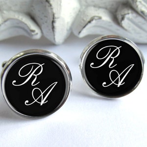 Manschettenknöpfe für Herren, Trauzeuge Geschenk, personalisierte Manschettenknöpfe mit Monogramm