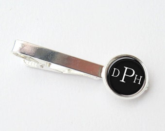 Monogram Tie Clip, Personalized Tie Clip, Custom Mens Accessory