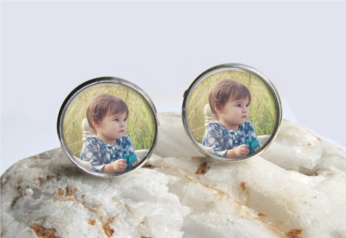 Custom Cufflinks Photo Cufflinks Mens Cuff Links Groom Etsy
