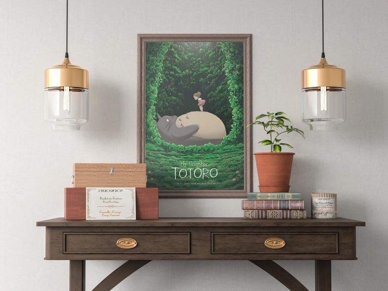 My Neighbor Totoro Poster Studio Ghibli Home Decor Hayao Miyazaki Movie Poster Anime Wall Art Anime Ghibli Print Japanese Movie Art 17 image 4