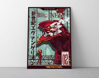 Neon Genesis Evangelion Poster Anime Home Decor Neon Genesis Evangelion Wall Art Mecha Anime Print Art 3