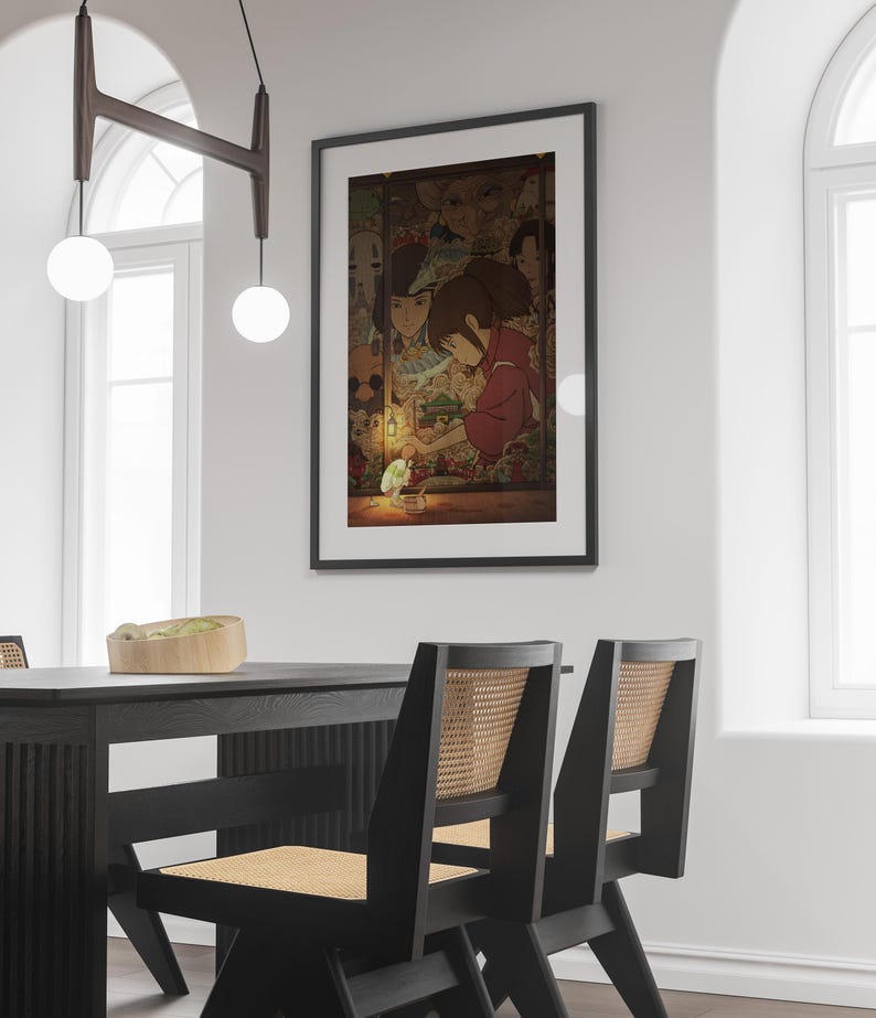 Spirited Away Poster Studio Ghibli Home Decor Hayao Miyazaki Movie Poster Anime Wall Art Anime Studio Ghibli Print Japanese Movie Art 16 image 3