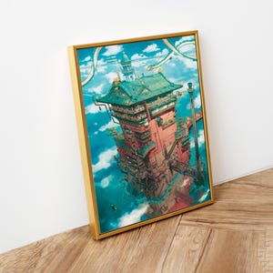 Spirited Away Poster Studio Ghibli Home Decor Hayao Miyazaki Movie Poster Anime Wall Art Anime Studio Ghibli Print Japanese Movie Art 1 image 2