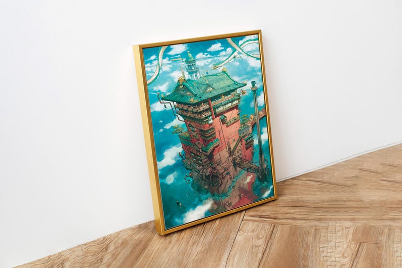 Spirited Away Poster Studio Ghibli Home Decor Hayao Miyazaki Movie Poster Anime Wall Art Anime Studio Ghibli Print Japanese Movie Art 1 image 2