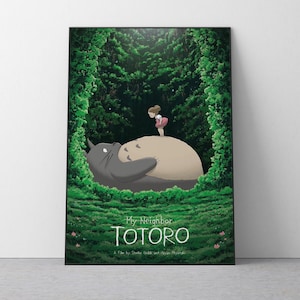 My Neighbor Totoro Poster Studio Ghibli Home Decor Hayao Miyazaki Movie Poster Anime Wall Art Anime Ghibli Print Japanese Movie Art 17 image 1