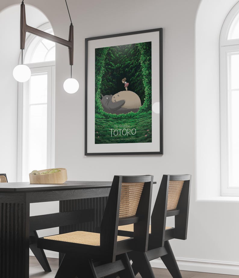 My Neighbor Totoro Poster Studio Ghibli Home Decor Hayao Miyazaki Movie Poster Anime Wall Art Anime Ghibli Print Japanese Movie Art 17 image 3