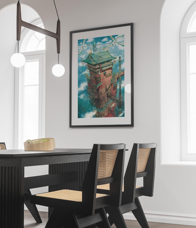 Spirited Away Poster Studio Ghibli Home Decor Hayao Miyazaki Movie Poster Anime Wall Art Anime Studio Ghibli Print Japanese Movie Art 1 image 3