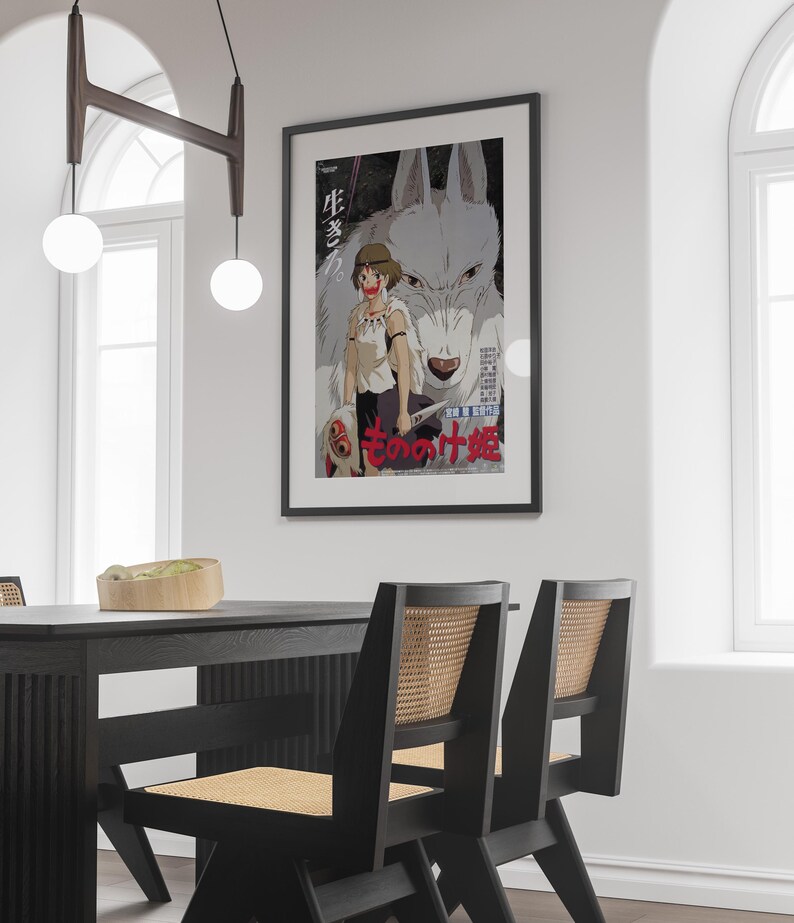 Póster de El viaje de Chihiro, Studio Ghibli, decoración para el hogar, póster de película de Hayao Miyazaki, arte mural de anime, impresión de Studio Ghibli, arte de películas japonesas, 30 imagen 3
