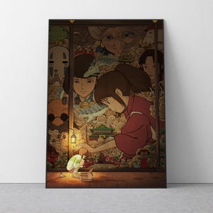 Spirited Away Poster Studio Ghibli Home Decor Hayao Miyazaki Movie Poster Anime Wall Art Anime Studio Ghibli Print Japanese Movie Art 16 image 1