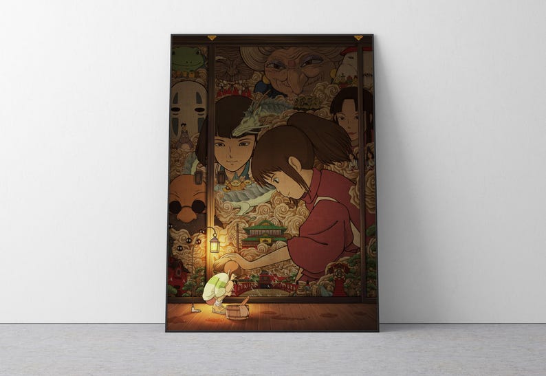 Spirited Away Poster Studio Ghibli Home Decor Hayao Miyazaki Movie Poster Anime Wall Art Anime Studio Ghibli Print Japanese Movie Art 16 image 1
