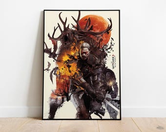 Witcher Poster CD Project Witcher 3 Game Poster Geralt Of Rivia Poster Witcher Henry Cavill Witcher Geralt Home Decor Wall Art 10