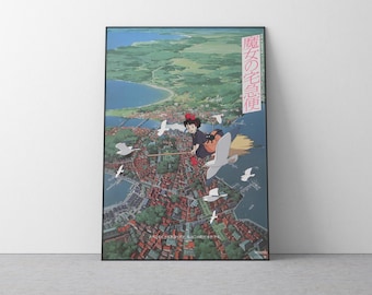 Plakat Spirited Away Studio Ghibli Wystrój domu Plakat filmowy Hayao Miyazaki Sztuka ścienna anime Anime Studio Ghibli Wydruk Japoński film Sztuka 15
