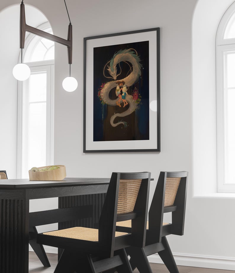 Plakat Spirited Away Studio Ghibli Wystrój domu Plakat filmowy Hayao Miyazaki Sztuka ścienna anime Anime Studio Ghibli Wydruk Japoński film Sztuka 14 zdjęcie 3