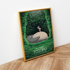 My Neighbor Totoro Poster Studio Ghibli Home Decor Hayao Miyazaki Movie Poster Anime Wall Art Anime Ghibli Print Japanese Movie Art 17 image 2