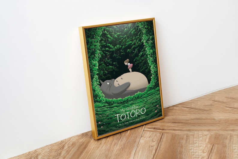 My Neighbor Totoro Poster Studio Ghibli Home Decor Hayao Miyazaki Movie Poster Anime Wall Art Anime Ghibli Print Japanese Movie Art 17 image 2