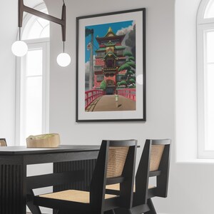 Spirited Away Poster Studio Ghibli Home Decor Hayao Miyazaki Movie Poster Anime Wall Art Anime Studio Ghibli Print Japanese Movie Art 3 image 3