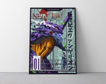 Neon Genesis Evangelion Poster Anime Home Decor Neon Genesis Evangelion Wall Art Mecha Anime Print Art 1