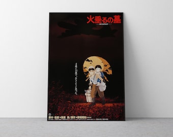 Grave of the Fireflies Poster Studio Ghibli Home Decor Hayao Miyazaki Movie Poster Anime Wall Art Anime Ghibli Print Japanese Movie Art 37