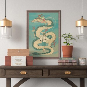 Spirited Away Poster Studio Ghibli Home Decor Hayao Miyazaki Movie Poster Anime Wall Art Anime Studio Ghibli Print Japanse Movie Art 4 afbeelding 4