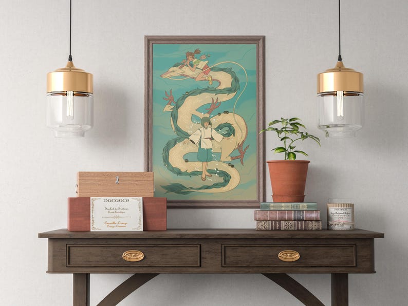Spirited Away Poster Studio Ghibli Home Decor Hayao Miyazaki Movie Poster Anime Wall Art Anime Studio Ghibli Print Japanse Movie Art 4 afbeelding 4