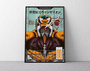 Neon Genesis Evangelion Poster Anime Home Decor Neon Genesis Evangelion Wall Art Mecha Anime Print Art 2