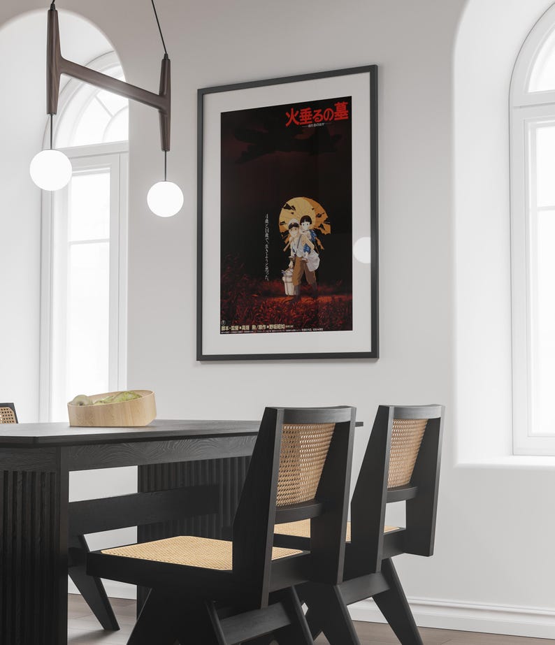 Grave of the Fireflies Poster Studio Ghibli Home Decor Hayao Miyazaki Movie Poster Anime Wall Art Anime Ghibli Print Japanese Movie Art 37 image 3