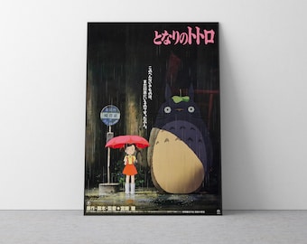 Mój sąsiad Totoro Plakat Studio Ghibli Wystrój domu Hayao Miyazaki Plakat filmowy Anime Sztuka ścienna Anime Studio Ghibli Wydruk Japoński film 23