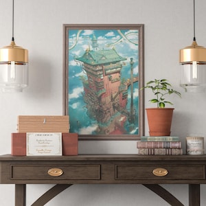 Spirited Away Poster Studio Ghibli Home Decor Hayao Miyazaki Movie Poster Anime Wall Art Anime Studio Ghibli Print Japanese Movie Art 1 image 4
