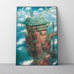 Spirited Away Poster Studio Ghibli Home Decor Hayao Miyazaki Movie Poster Anime Wall Art Anime Studio Ghibli Print Japanese Movie Art 1 image 1
