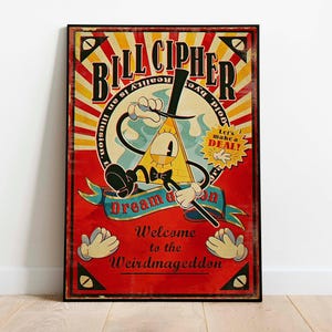 Gravity Falls Poster Bill Cimper Poster Gravity Falls Triangle Wall Art Weirdmageddon Poster Dipper Pines Mabel Pines Poster Mystery Shack