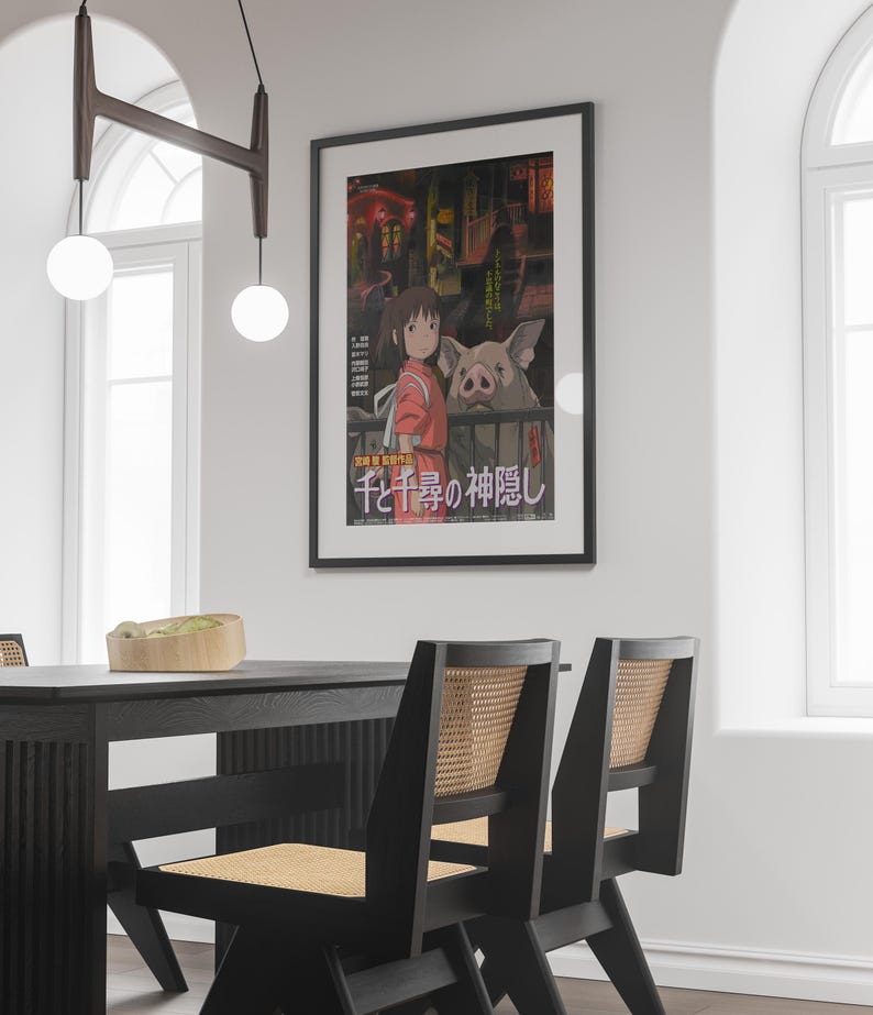 Spirited Away Poster Studio Ghibli Home Decor Hayao Miyazaki Movie Poster Anime Wall Art Anime Studio Ghibli Print Japanese Movie Art 27 image 3