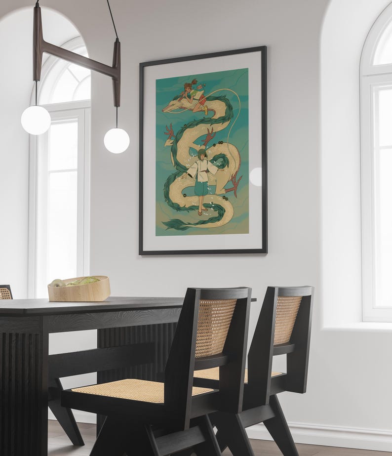 Spirited Away Poster Studio Ghibli Home Decor Hayao Miyazaki Movie Poster Anime Wall Art Anime Studio Ghibli Print Japanse Movie Art 4 afbeelding 3
