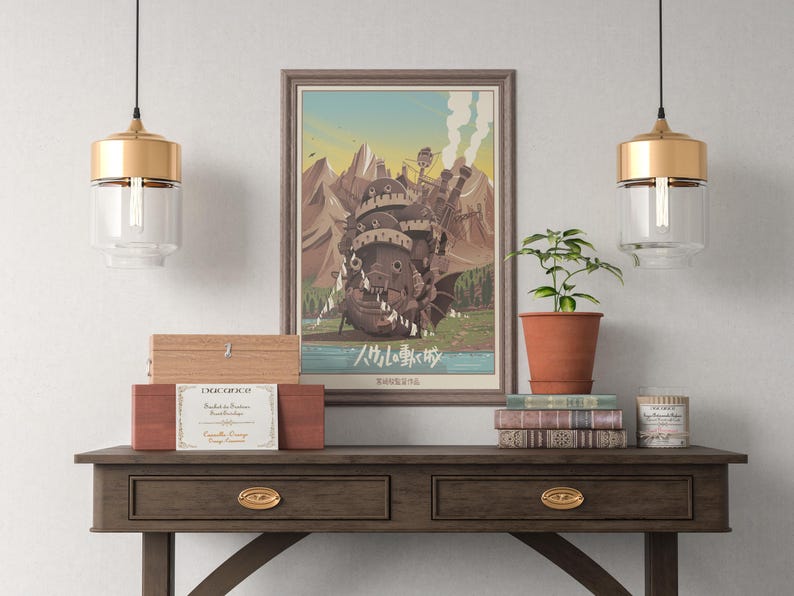 Póster de El viaje de Chihiro, Studio Ghibli, decoración para el hogar, póster de película de Hayao Miyazaki, arte mural de anime, impresión de Studio Ghibli, arte de películas japonesas 10 imagen 4