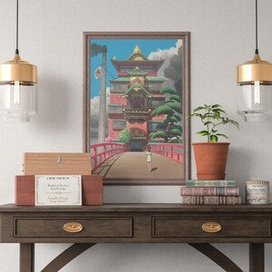 Spirited Away Poster Studio Ghibli Home Decor Hayao Miyazaki Movie Poster Anime Wall Art Anime Studio Ghibli Print Japanese Movie Art 3 image 4
