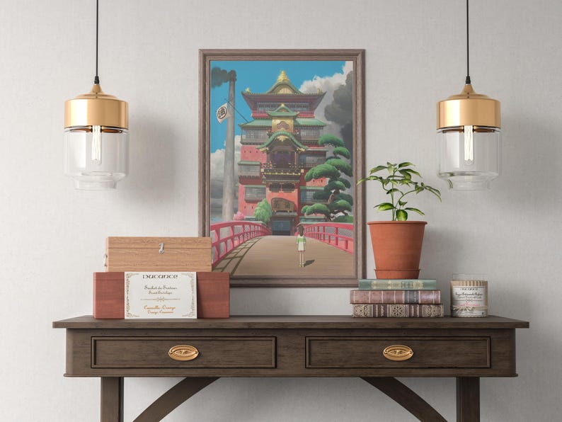 Spirited Away Poster Studio Ghibli Home Decor Hayao Miyazaki Movie Poster Anime Wall Art Anime Studio Ghibli Print Japanese Movie Art 3 image 4