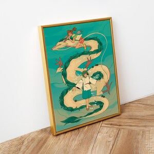 Spirited Away Poster Studio Ghibli Home Decor Hayao Miyazaki Movie Poster Anime Wall Art Anime Studio Ghibli Print Japanse Movie Art 4 afbeelding 2