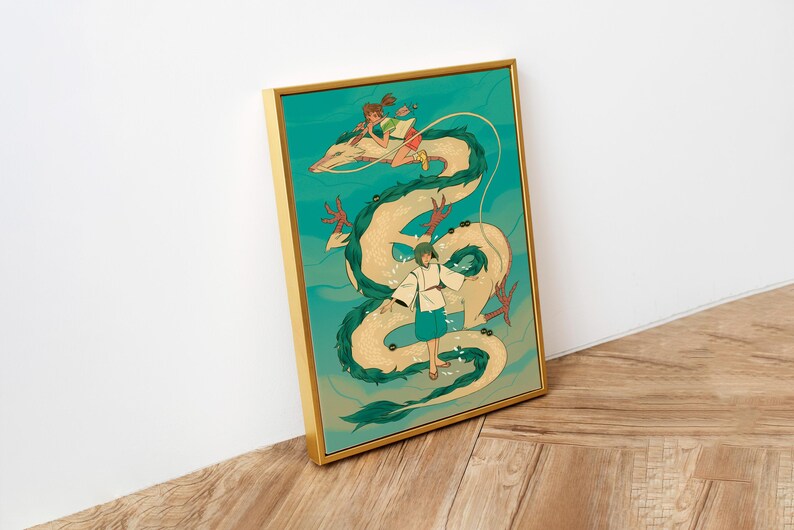 Spirited Away Poster Studio Ghibli Home Decor Hayao Miyazaki Movie Poster Anime Wall Art Anime Studio Ghibli Print Japanse Movie Art 4 afbeelding 2